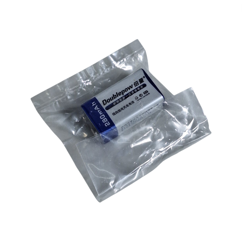 Doublepow Baterai Isi Ulang 9V Ni-MH Button Top 280 mAh 1 PCS Gambar produk Doublepow Baterai Isi Ulang 9V Ni-MH Button Top 280 mAh 1 PCS - Kemasan