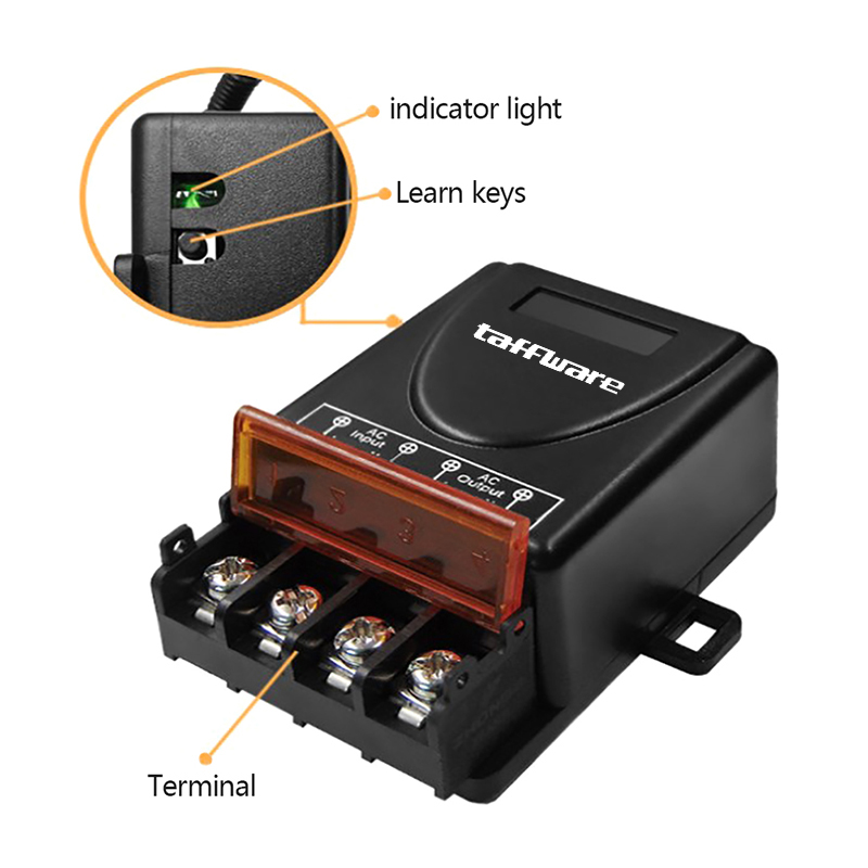 Taffware Wireless Relay Switch Remote Control 433 MHz 220V 30A - KR2201B Gambar produk Taffware Wireless Relay Switch Remote Control 433 MHz 220V 30A - KR2201B - 7