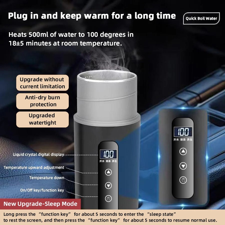 Gambar produk Yannice Termos Pemanas Air Listrik Mobil Portable Water Heater 500ml - R1B - 3