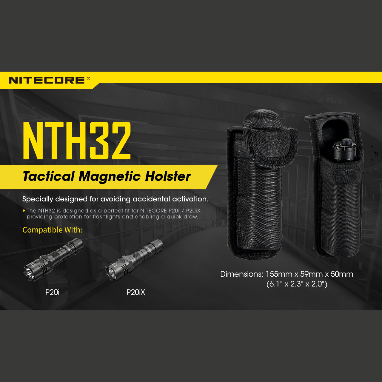 NITECORE Holster Senter Tactical Flashlight Magnetic for P20i P20iX - NTH32 Gambar produk NITECORE Holster Senter Tactical Flashlight Magnetic for P20i P20iX - NTH32 - 5