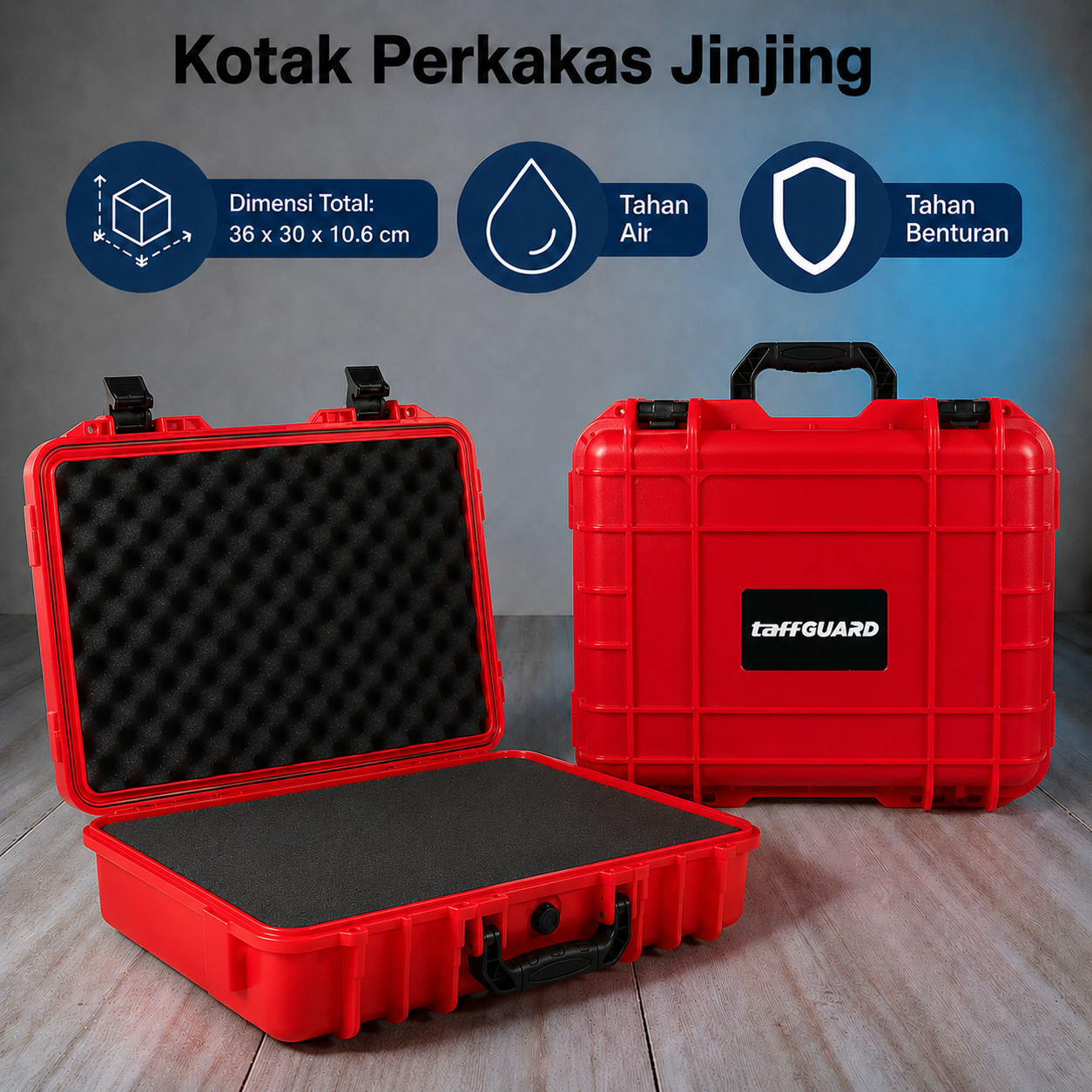 TaffGUARD Kotak Perkakas Jinjing Storage Tool Box Bag with Sponge 36x30x10.6cm - TH01 Gambar produk TaffGUARD Kotak Perkakas Jinjing Storage Tool Box Bag with Sponge 36x30x10.6cm - TH01 - Utama