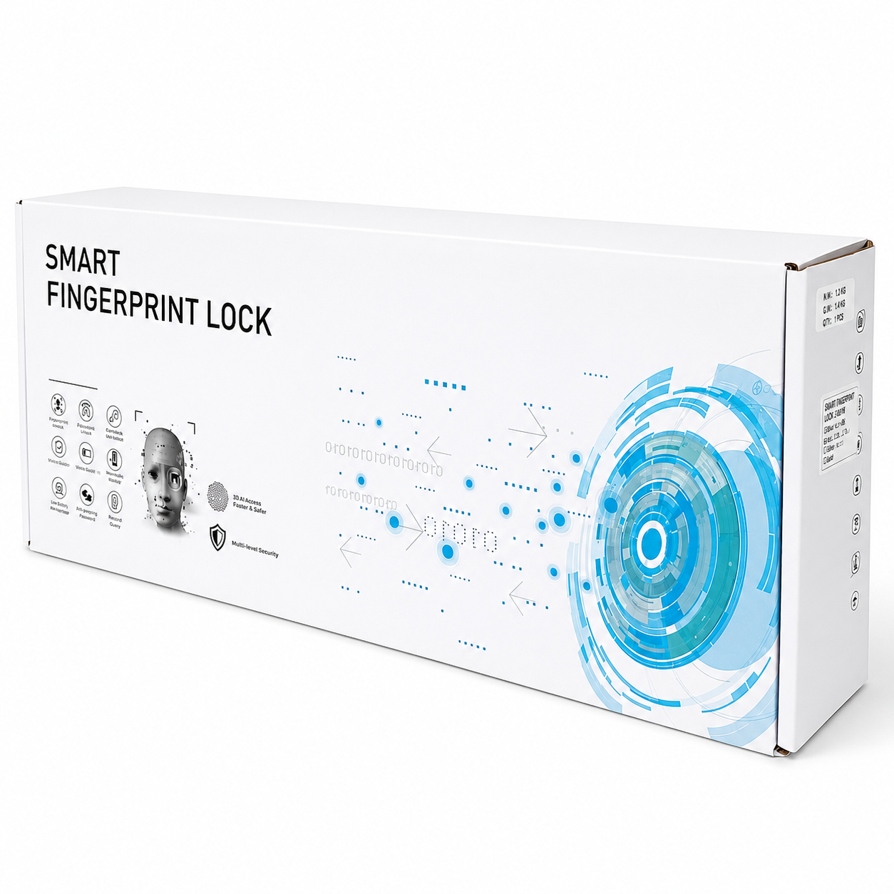 TaffHOME Smart Door Lock Fingerprint Face Recognition Password - 5S Gambar produk TaffHOME Smart Door Lock Fingerprint Face Recognition Password - 5S - Kemasan