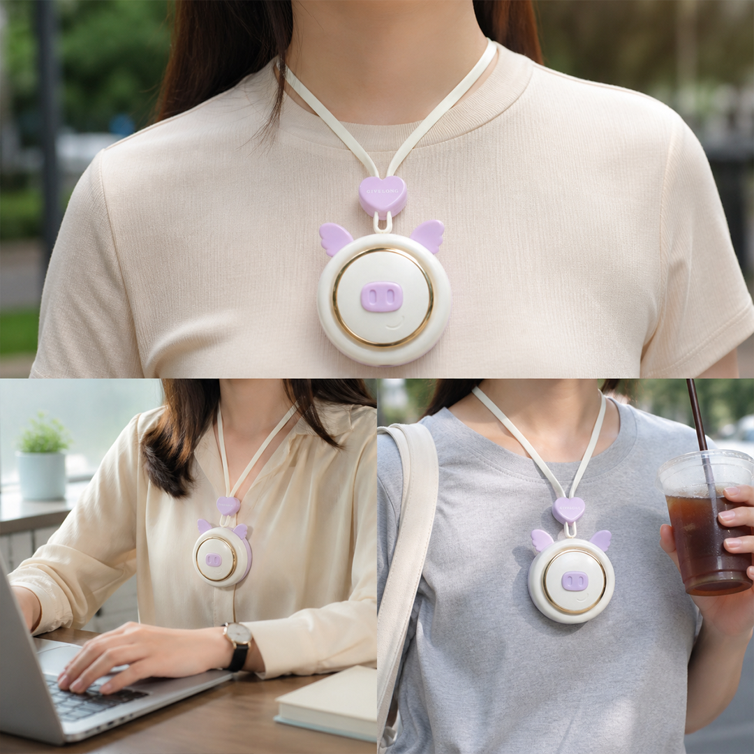 GIVELONG Kipas Angin Portable Flying Pig Mini Cooling Fan 500mAh - GL101 Gambar produk GIVELONG Kipas Angin Portable Flying Pig Mini Cooling Fan 500mAh - GL101 - 6