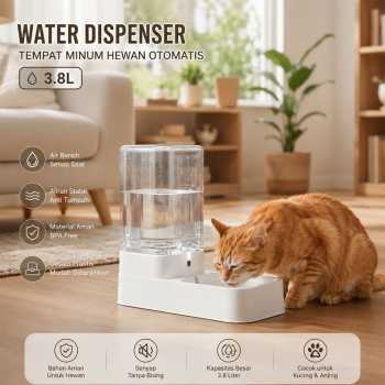 XYNYAN Water Dispenser Tempat Minum Kucing Anjing Otomatis 3.8L - H-38