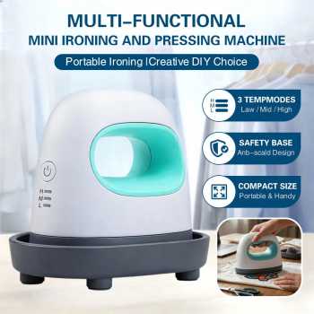 Taffware Mesin Heat Press Kaos Sablon Mini Adjustable Temperature 250W - AB106