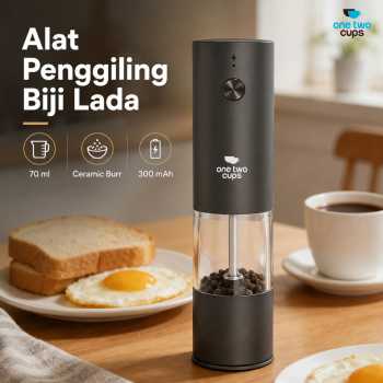 One Two Cups Alat Penggiling Biji Lada Elektrik Grinder 300mAh 70ml - EG-A