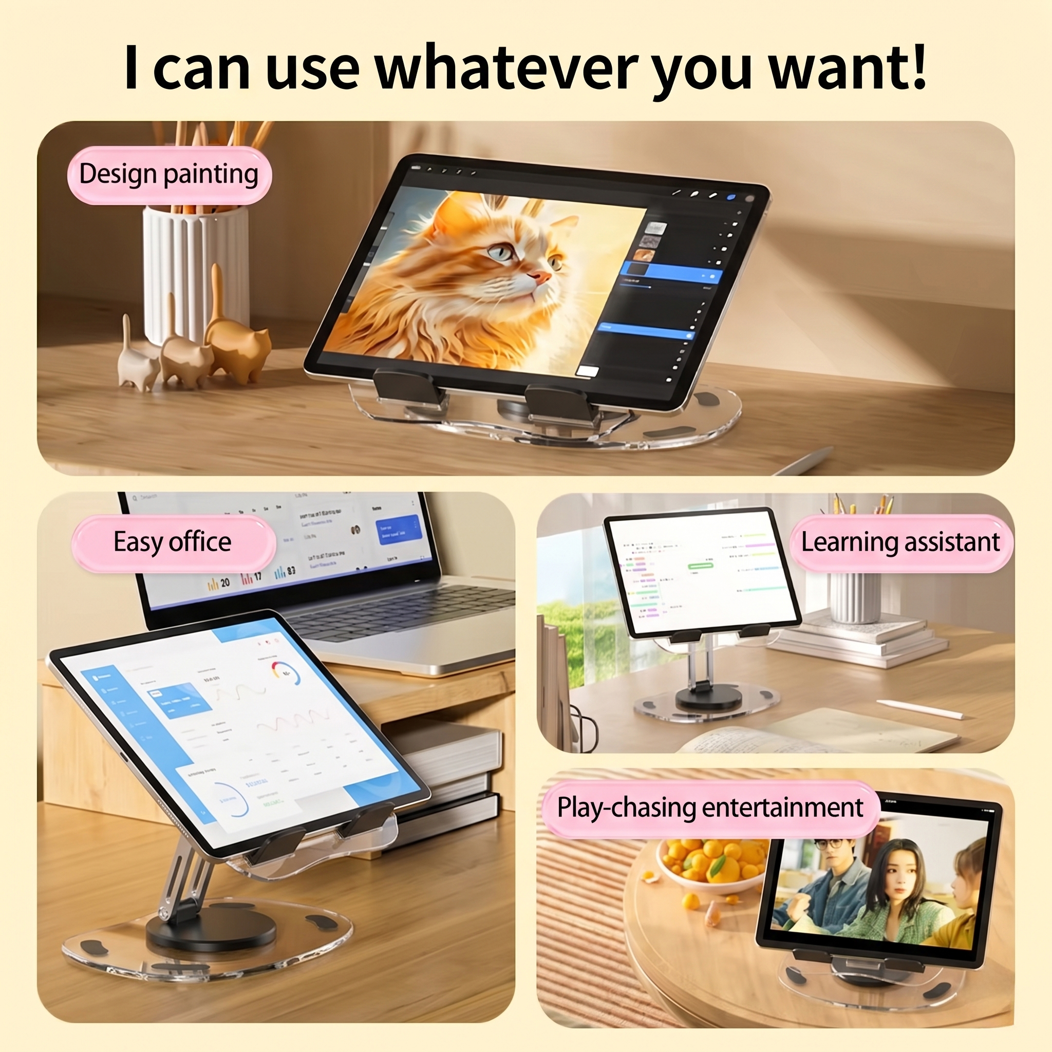 EMTRA Stand Tablet Foldable Aluminium Holder 360 Rotation 4-13 Inch - Q16 Gambar produk EMTRA Stand Tablet Foldable Aluminium Holder 360 Rotation 4-13 Inch - Q16 - 6