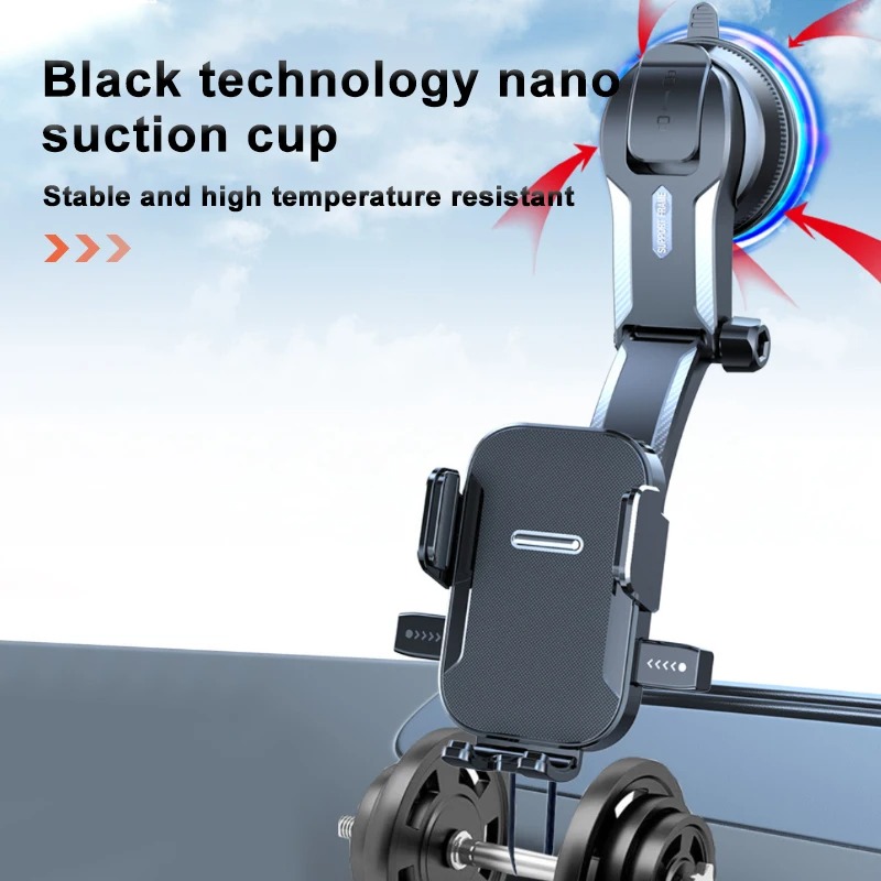 SEAMETAL Holder HP Mobil Flexible Arm 360 Rotation Car Phone Holder - HM-30 Gambar produk SEAMETAL Holder HP Mobil Flexible Arm 360 Rotation Car Phone Holder - HM-30 - 1