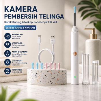 SEEDOR Kamera Pembersih Telinga Korek Kuping Otoskop Endoscope HD WiFi - C7
