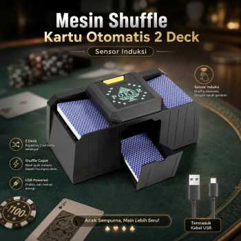 Gambar produk SIL Mesin Kocok Kartu Otomatis 2 Deck Shuffle Machine Bridge UNO Games Sensor Induksi - S-44