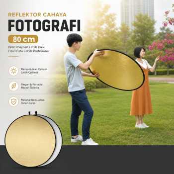 TaffSTUDIO Reflektor Cahaya Fotografi Studio 2in1 Foldable Portable - GO11