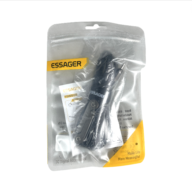 Gambar produk ESSAGER Kabel Data USB Type C to Type C Fast Charging 5A 100W 1M - ES-X78 - Kemasan