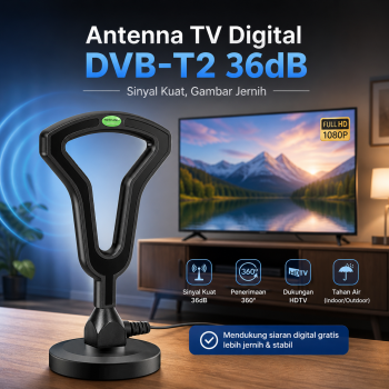 NTE Antena TV Digital Indoor Outdoor High Gain Antenna DVB-T2 36dB - N221