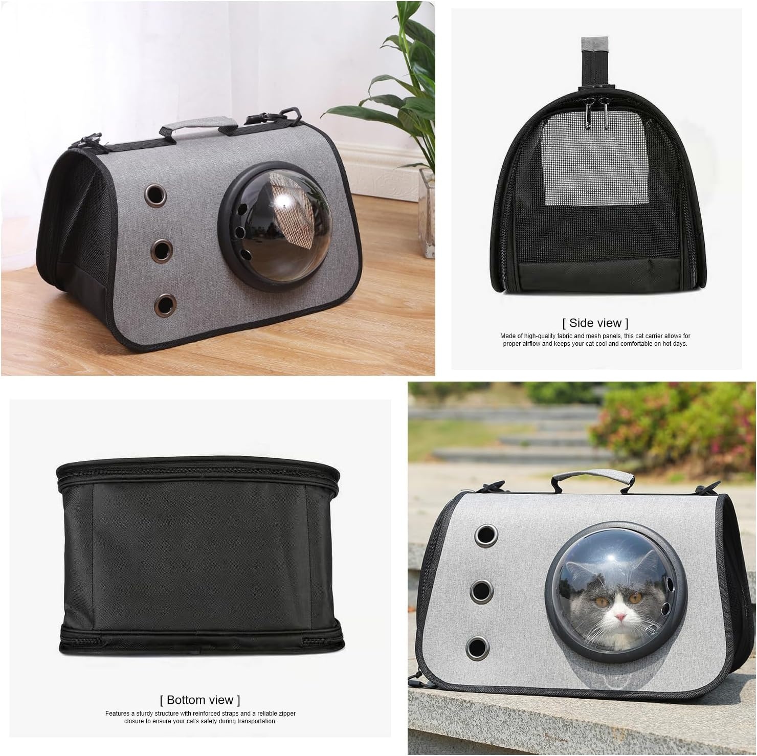 HABEI Tas Kucing Anjing Portable Breathable Linen Pet Carrier - HT-50 Gambar produk HABEI Tas Kucing Anjing Portable Breathable Linen Pet Carrier - HT-50 - 2