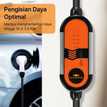 Gambar produk OTOHEROES Charger Mobil Listrik EV 1-Phase 16A 3.5KW EU to Type 2 - IEC 62196 - 2