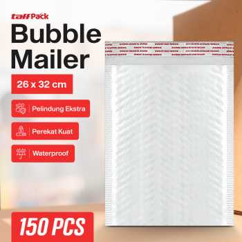 TaffPACK Bubble Mailer Kantong Packing Self Seal 80G 26x32+4cm 150PCS - TB2632
