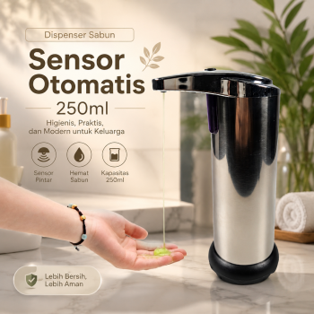 Gambar produk SPALIFE Dispenser Sabun Otomatis Sensor Infrared Stainless Steel 250ml - AD-03
