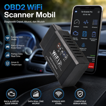 ATDIA Alat Scanner Diagnostik Mobil OBD2 Otomotif WiFi Car Code Reader - ELM327