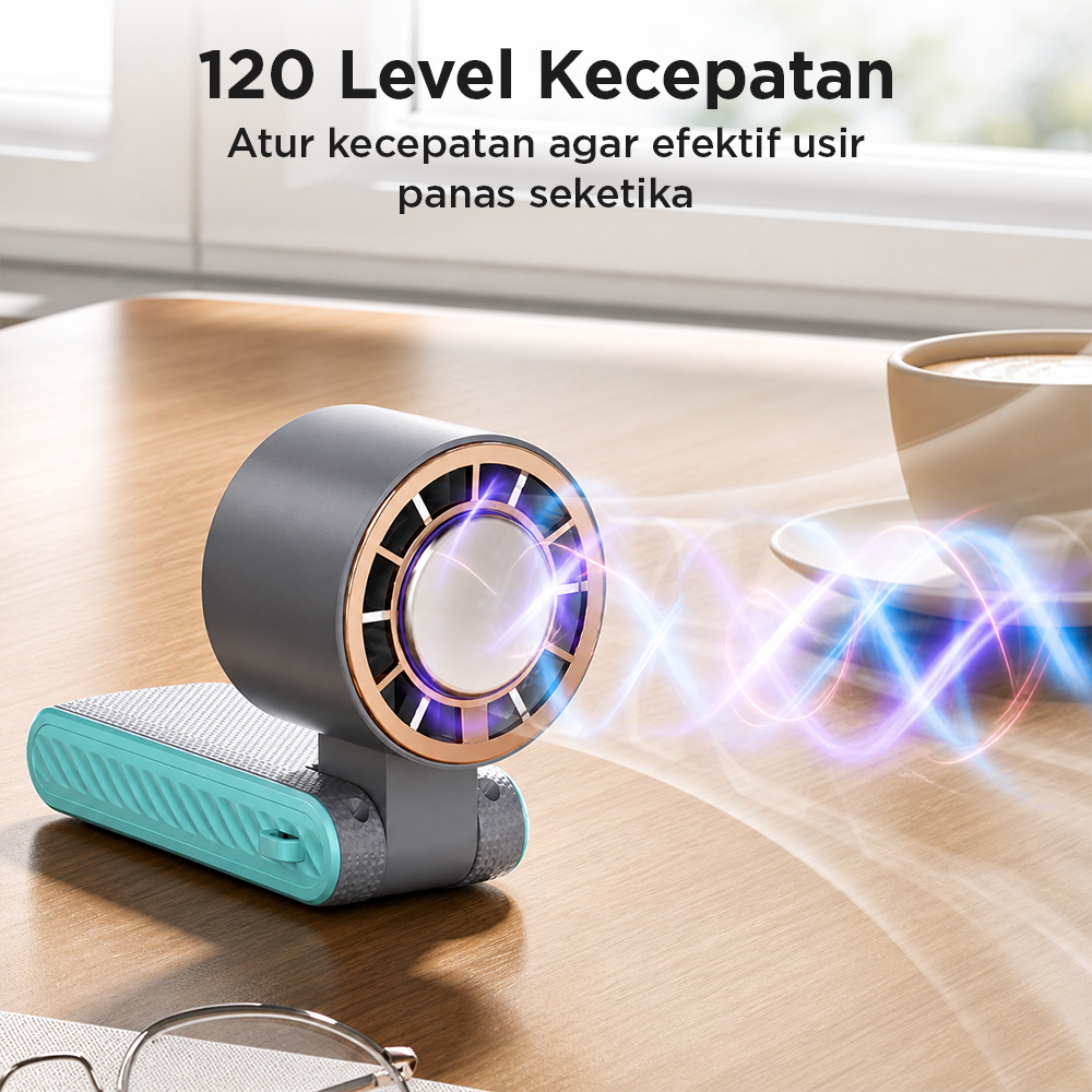 BSIDE Kipas Angin Portable Turbo 120 Speed Level LED Display 2000mAh - M8 Gambar produk BSIDE Kipas Angin Portable Turbo 120 Speed Level LED Display 2000mAh - M8 - 1
