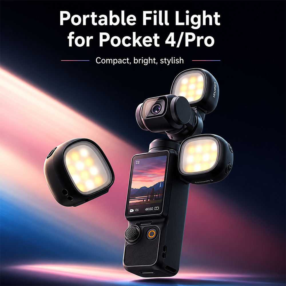 TELESIN Magnetic Dual Mini Fill Light LED for DJI Osmo Pocket 4 - S5-BGD-23-TDJ Gambar produk TELESIN Magnetic Dual Mini Fill Light LED for DJI Osmo Pocket 4 - S5-BGD-23-TDJ - Utama
