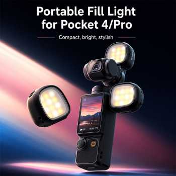 TELESIN Magnetic Dual Mini Fill Light LED for DJI Osmo Pocket 4 - S5-BGD-23-TDJ