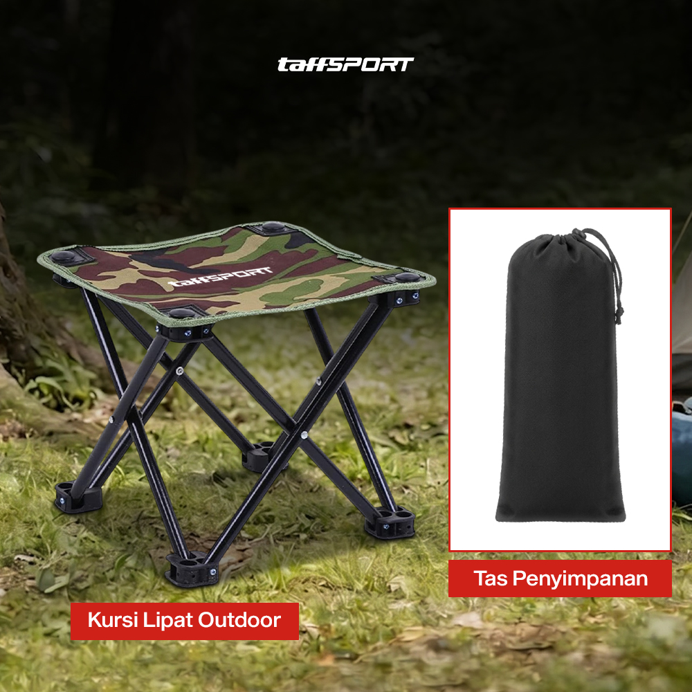 Gambar produk TaffSPORT Kursi Lipat Outdoor Mancing Portable Oxford Folding Chair - ZDY01 - 8