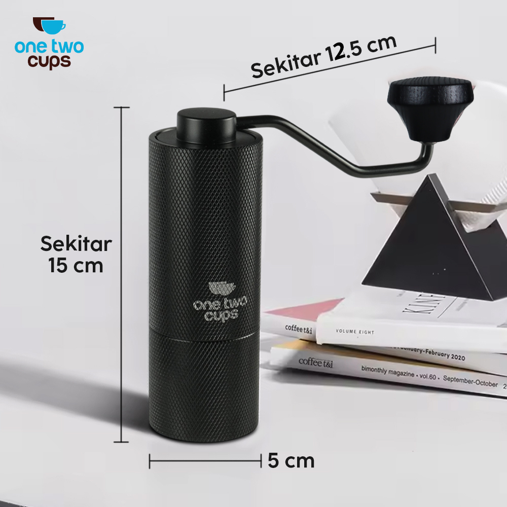 One Two Cups Penggiling Kopi Manual Coffee Grinder Burr Stainless - JN60 Gambar produk One Two Cups Penggiling Kopi Manual Coffee Grinder Burr Stainless - JN60 - 5