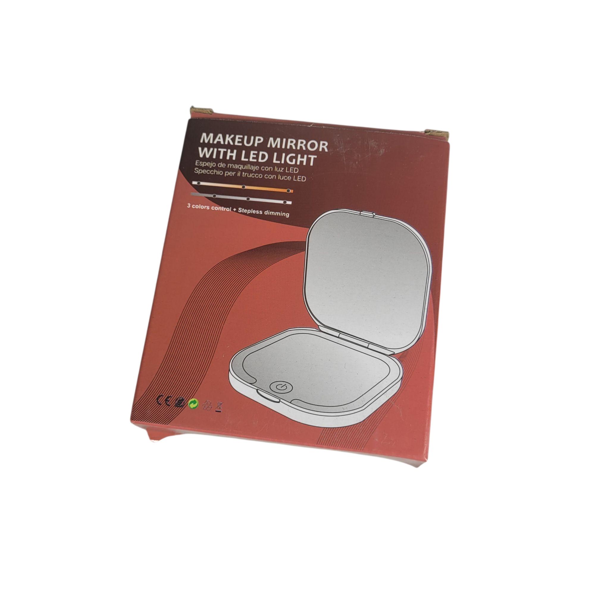 JINGZI Cermin Rias LED Lipat Double Side Mirror 2X Magnify Adjustable - JZ2 Gambar produk JINGZI Cermin Rias LED Lipat Double Side Mirror 2X Magnify Adjustable - JZ2 - Kemasan