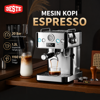 Gambar produk Trieste Mesin Kopi Espresso Coffee Maker Frothing 20 Bar 1.2L 1150 W - CM-601G