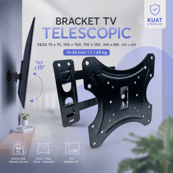 Gambar produk CNXD Bracket TV Telescopic VESA 400x400 for 14-55 Inch TV - HDL-117B-2