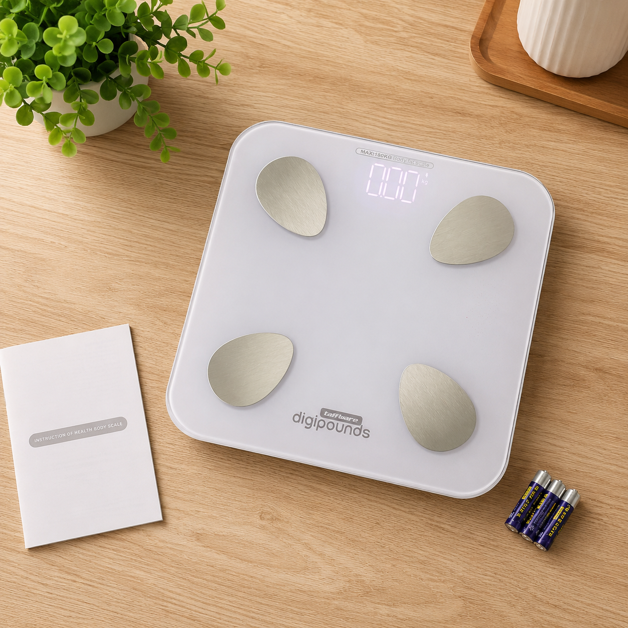 Taffware Digipounds Timbangan Badan Digital Scale Smart App 180kg - FL7081 Gambar produk Taffware Digipounds Timbangan Badan Digital Scale Smart App 180kg - FL7081 - 5