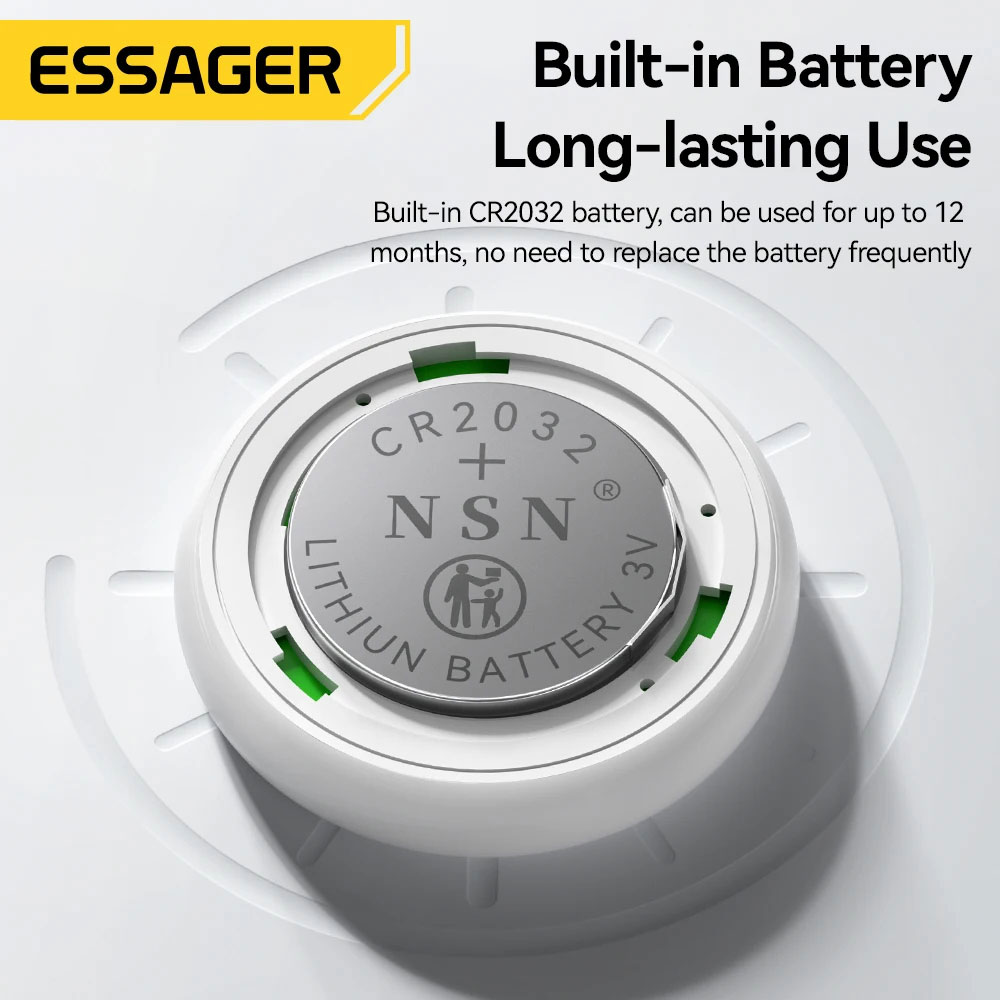 Gambar produk ESSAGER Smart Tag Tracker Bluetooth Finder Key iOS Support Only 4 PCS - ESFD-ZY02-4Z - 5