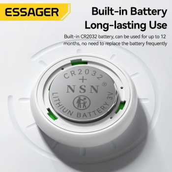 Gambar produk ESSAGER Smart Tag Tracker Bluetooth Finder Key iOS Support Only 4 PCS - ESFD-ZY02-4Z - 5