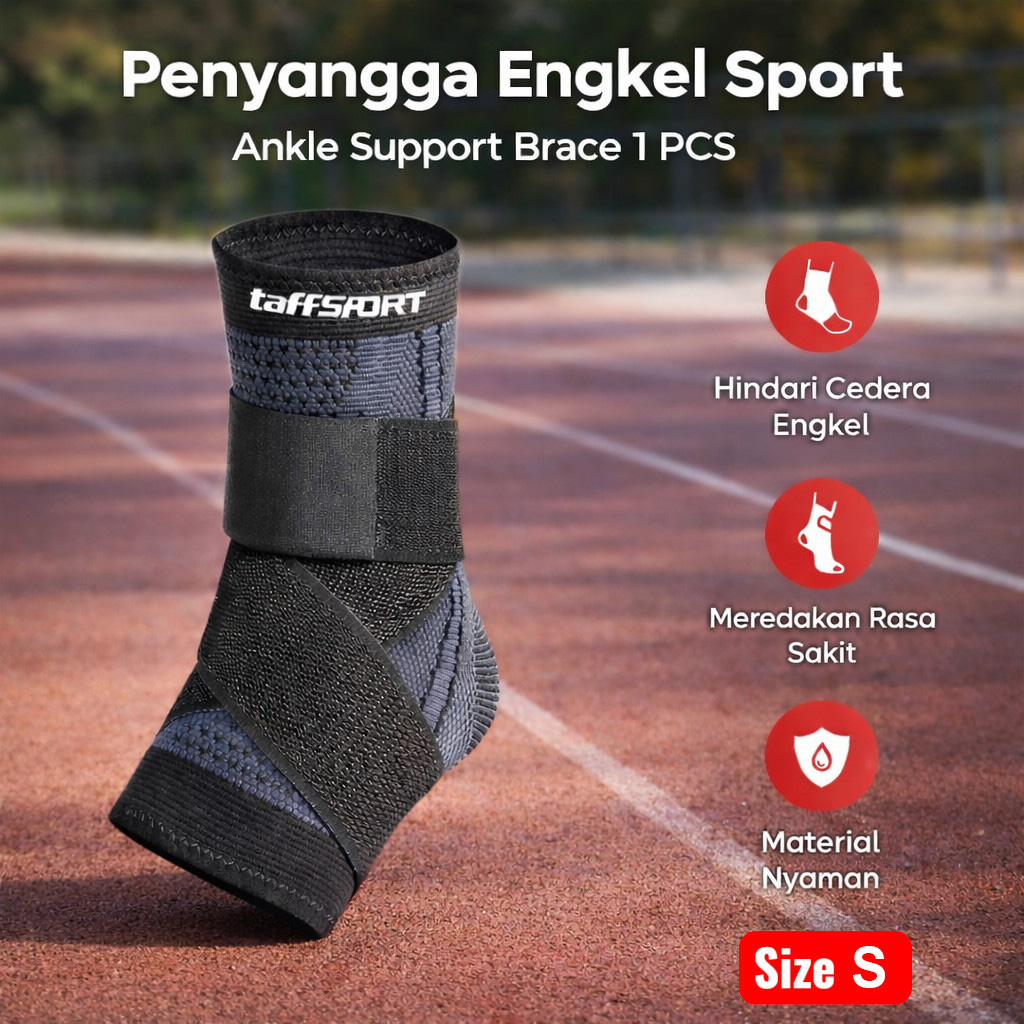 TaffSPORT Penyangga Engkel Sport Ankle Support Brace 1 PCS S - J6223 Gambar produk TaffSPORT Penyangga Engkel Sport Ankle Support Brace 1 PCS S - J6223 - Utama