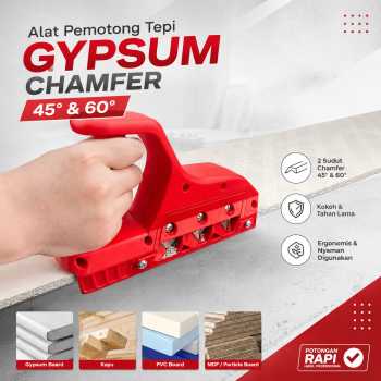 Gambar produk Directrix Alat Pemotong Tepi Gypsum 45 dan 60 Derajat Drywall Chamfer - D-03