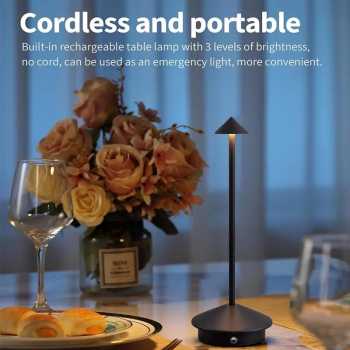 Gambar produk TaffLED Lampu Meja Hias Touch Lamp Restaurant Bar 3in1 Color 1200mAh - TW60 - 4
