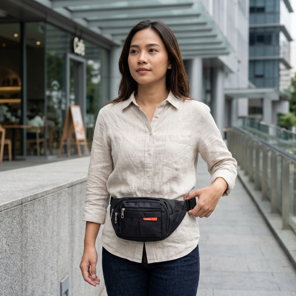 HENGREDA Tas Pinggang Olahraga Lari Pria dan Wanita Running Waist Bag - TM572 Gambar produk HENGREDA Tas Pinggang Olahraga Lari Pria dan Wanita Running Waist Bag - TM572 - 7