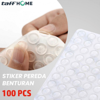 Gambar produk TaffHOME Stiker Benturan Bumper Silicone Bulat Hemispherical 100 PCS - FZL10