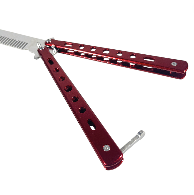 KNIFEZER Pisau Lipat Sisir Besi Butterfly Balisong Training Knife - LF-989 Gambar produk KNIFEZER Pisau Lipat Sisir Besi Butterfly Balisong Training Knife - LF-989 - 2