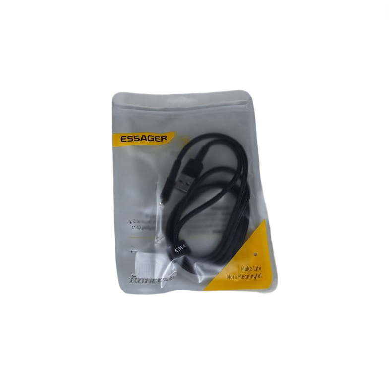 ESSAGER Kabel Data Lightning iPad iPhone Fast Charging 2.4A 1M - ES-X18 Gambar produk ESSAGER Kabel Data Lightning iPad iPhone Fast Charging 2.4A 1M - ES-X18 - Kemasan