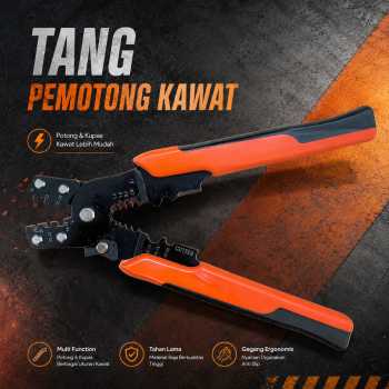 OBUN Tang Pemotong Kawat Listrik Multifungsi Wire Cutter Crimp Strip - LJP-6629