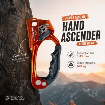 Gambar produk TUPA Jumar Tangan Panjat Tebing Hand Ascender Handle Rock Climbing Right Hand - TP2