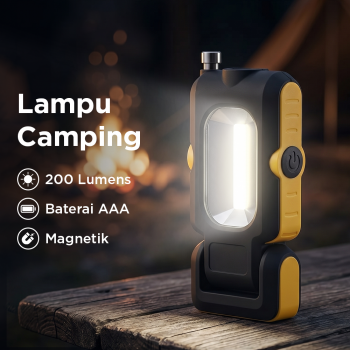 Gambar produk Coquimbo Senter Camping Lampu LED Portable Magnet COB 200 Lumens - C691