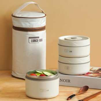 SUNGMAOY Kotak Makan Tahan Panas Lunch Box 3in1 420ml 550ml with Bag - SM40