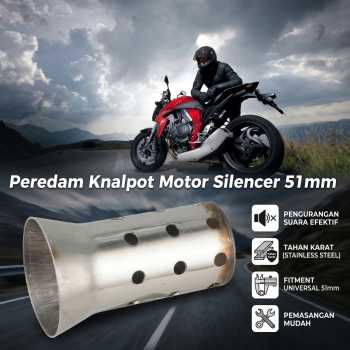ESPEEDER Peredam Knalpot Motor Exhaust Muffler DB Killer Silencer 51mm - ES0105