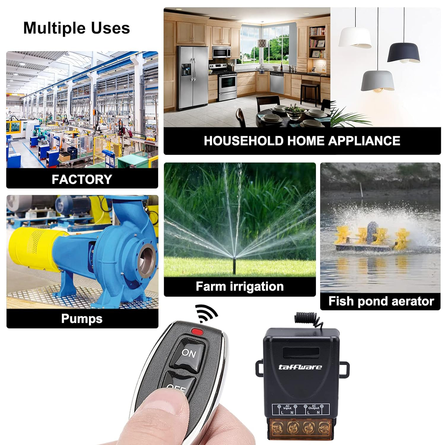 Taffware Wireless Relay Switch Remote Control 433 MHz 220V 30A - KR2201B Gambar produk Taffware Wireless Relay Switch Remote Control 433 MHz 220V 30A - KR2201B - 2