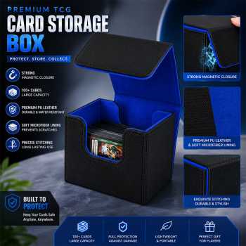 ZLCA Kotak Penyimpanan Kartu TGC Flip Magnetic PU Leather 100 Slot - KK-15