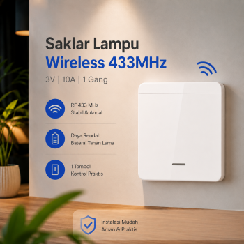 GGBEE Saklar Lampu Wireless Smart Switch 433MHz 3V 10A - GG-43