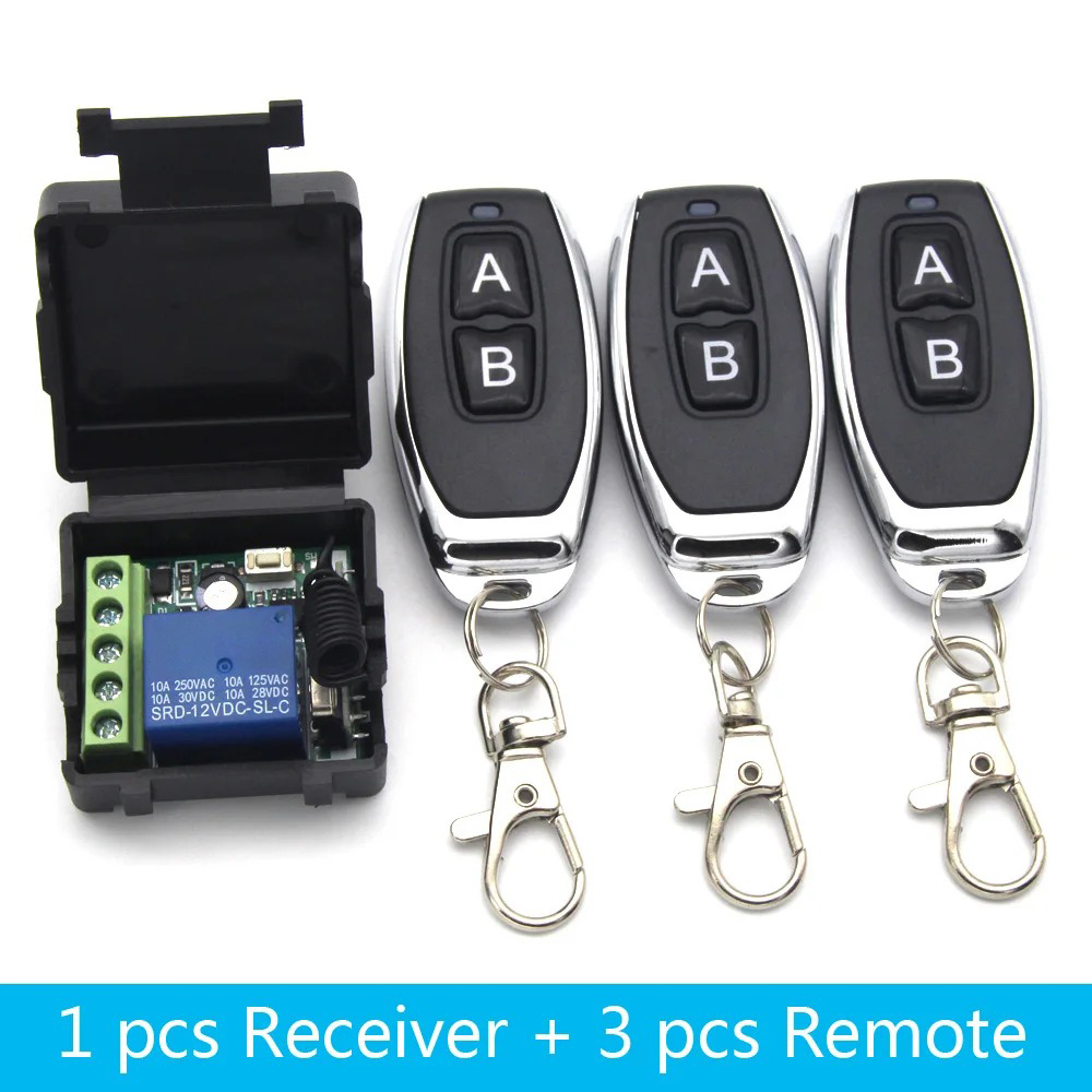 Taffware Remote Kontrol Gerbang Garasi Transmitter 3 PCS with Receiver - KR1201A-4 Gambar produk Taffware Remote Kontrol Gerbang Garasi Transmitter 3 PCS with Receiver - KR1201A-4 - 7