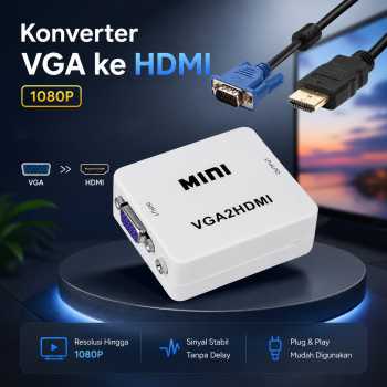 Taffware Saintholly Konverter VGA ke HDMI Adaptor 1080P - ST-218